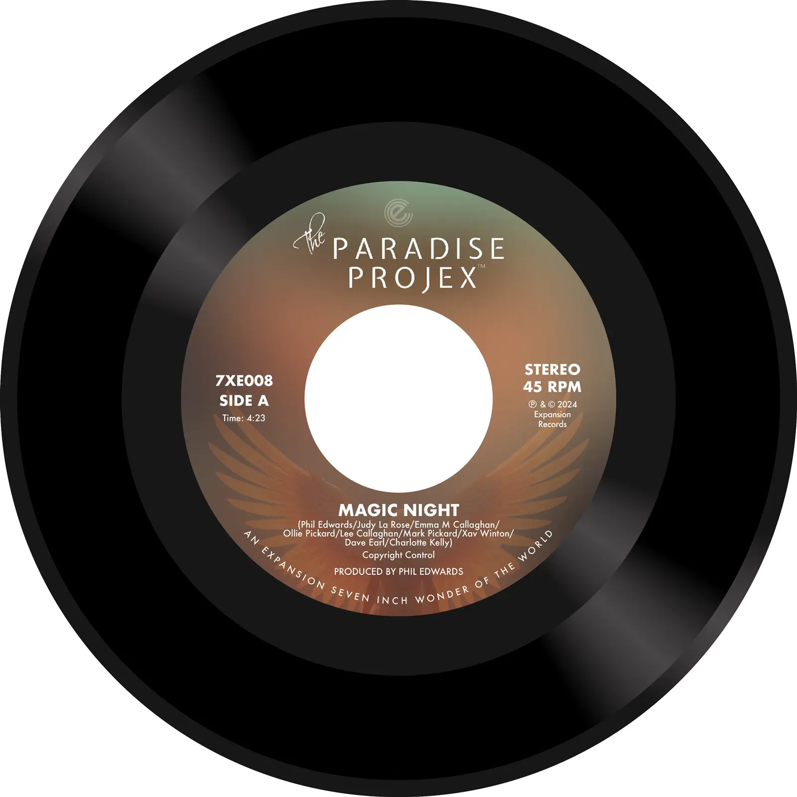 The Paradise Projex - Side A: "Magic Night"; Side B: "Someone Like You". Vinyl 7", single record.